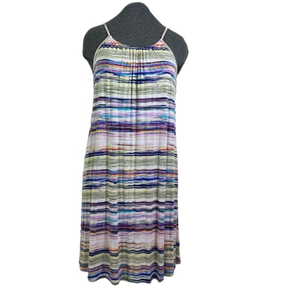 CUPIO Knit Striped Sundress XL - Colorful, Spaghetti Straps A-Line - Picture 1 of 14